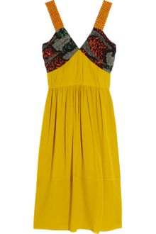 Burberry Prorsum Beaded Silk-georgette Dress - Lyst