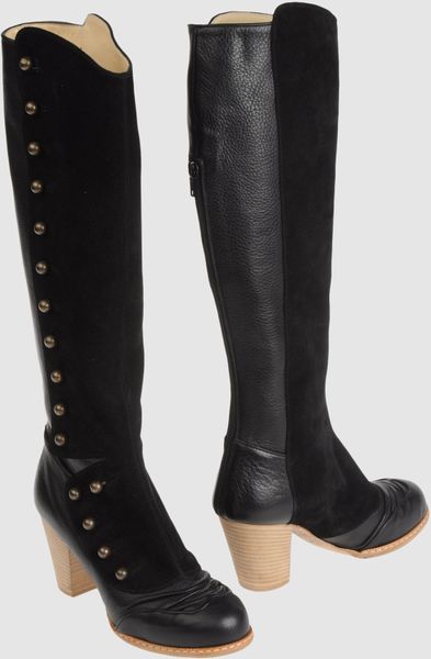 John Galliano  Highheeled Boots in Black - Lyst