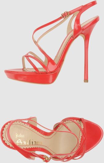 John Galliano Platform Sandals - Lyst