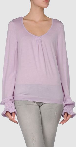 Valentino Long Sleeve Jumper in Purple (yellow) - Lyst