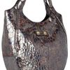 Alexander Mcqueen Faithful Pebblestamped Patent Leather Tote in Brown - Lyst