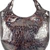 Alexander Mcqueen Faithful Pebblestamped Patent Leather Tote in Brown - Lyst