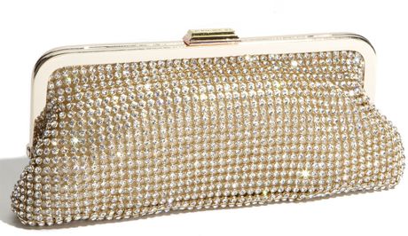 Bcbgmaxazria Crystal Clutch in Gold (ivory) - Lyst