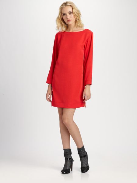 Marc By Marc Jacobs Clark Twill Dress in Red - Lyst