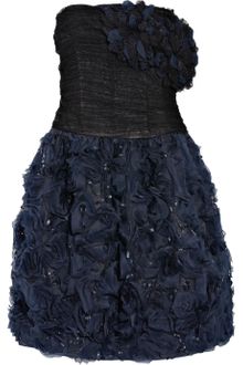 Oscar de la Renta Tulle and Ruffled Organza Dress - Lyst