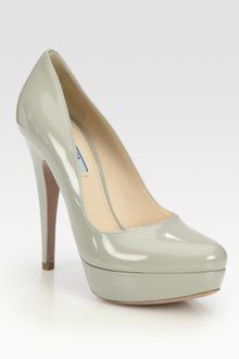 Prada Patent Leather Platform Pumps - Lyst