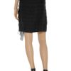 Alberta Ferretti Ruffle and Pleated Silk Skirt in Black - Lyst