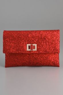 Anya Hindmarch Valorie Glitter Clutch - Lyst