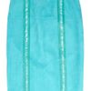 Burberry Prorsum Raffiatrimmed Suede Pencil Skirt in Blue (aqua) - Lyst
