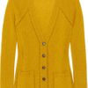 Burberry Prorsum Openknit Cashmere Cardigan in Yellow (mustard) - Lyst