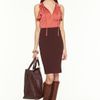 Diane Von Furstenberg Martini Pencil Skirt in Red (raisin) - Lyst
