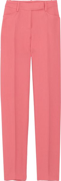 Emilio Pucci Wool and Silkblend Twill Straightleg Pants in Pink - Lyst