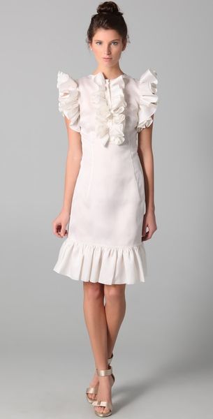 fancy Katie Ruffle Sleeve Dress - Lyst