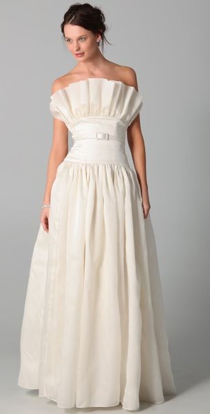 fancy Norma Strapless Gown with Belt - Lyst