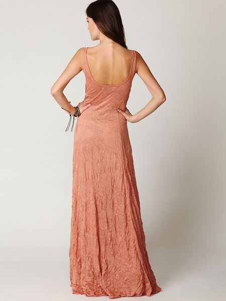 Free People Jilly Maxi Gown in Pink (ginger) - Lyst
