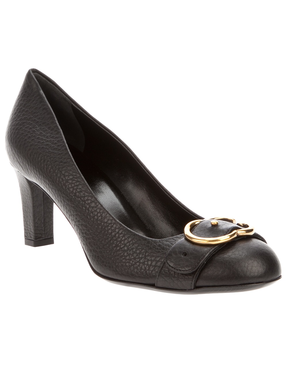 gucci black block heels