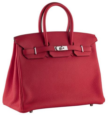 Hermes 35cm Bourgainvillea Togo Birkin in Red - Lyst