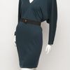 Lanvin Deepv Batwing Dress in Blue - Lyst
