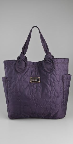 Marc By Marc Jacobs Pretty Nylon Medium Tate Tote in Purple (midnight) - Lyst
