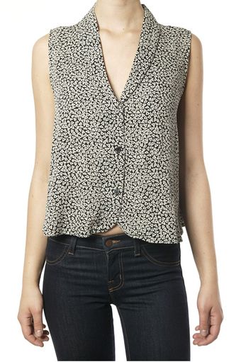 Otis & Maclain Collared Cropped Top - Triangles - Lyst
