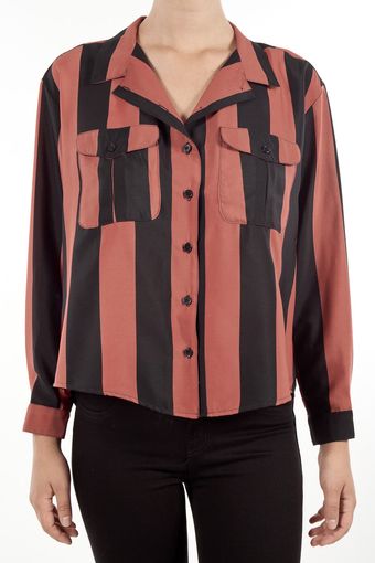 Otis & Maclain Striped Button Up - Burn - Lyst