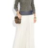 Rag & Bone Satintrimmed Silkchiffon Maxi Culottes in White (cream) - Lyst