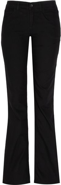 Theory Sinell Seed Stretch Cottontwill Wideleg Pants in Black - Lyst