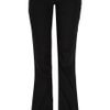 Theory Sinell Seed Stretch Cottontwill Wideleg Pants in Black - Lyst