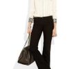 Theory Sinell Seed Stretch Cottontwill Wideleg Pants in Black - Lyst