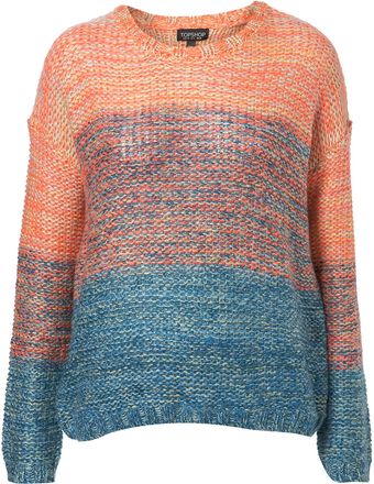 Topshop Knitted Ombre Jumper - Lyst
