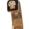 Alexander Mcqueen Brass Balls & Skull Cuff in Black - Lyst