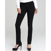 Alice + Olivia Leather Trim Olivia Slim Leg Pants in Black - Lyst