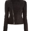 Balenciaga Suede Biker Jacket in Black - Lyst