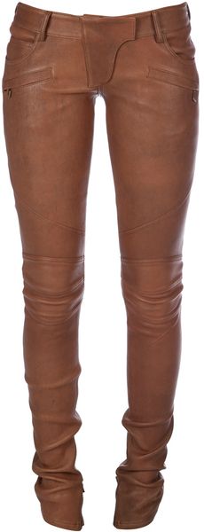 Balmain Motocross Lambskin Trouser - Lyst