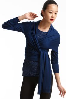 DKNY Silk and Cashmere Long-sleeved Cozy - Lyst