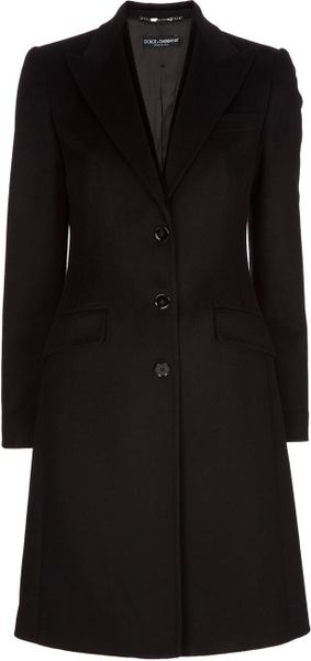 Dolce & Gabbana Single Breasted Coat in Black - Lyst