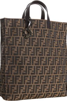 Fendi Tobacco Zucca Canvas Tote - Lyst