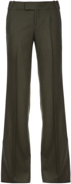 Gucci Flared Trouser in Green - Lyst