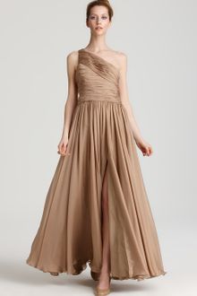 Halston Heritage Silk Chiffon One Shoulder Gown - Lyst