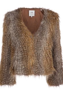 Halston Heritage Faux Fox Fur Coat - Lyst