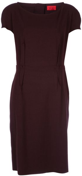 Lanvin Cap Sleeve Dress - Lyst