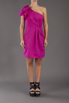 Lela Rose One Shoulder Dress - Lyst