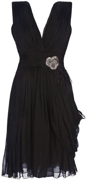 Matthew Williamson Pleated Corsage Dress - Lyst