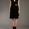 Matthew Williamson Pleated Embellished Dress in Black - Lyst