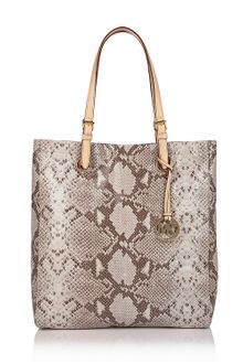 Michael Kors Michael Glazed Python-embossed Leather Item Tote - Lyst