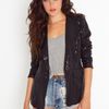 Nasty Gal Sequin Tuxedo Blazer in Black - Lyst