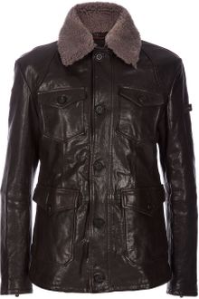 Peuterey Leather Jacket - Lyst