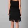 Theory Black Palonia Fringed Silk Dress in Black - Lyst
