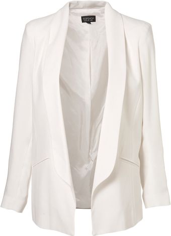 Topshop Drape Longline Blazer - Lyst