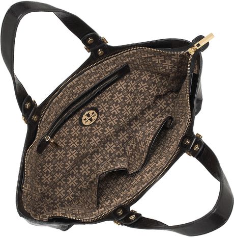 tory burch bombe leather tote